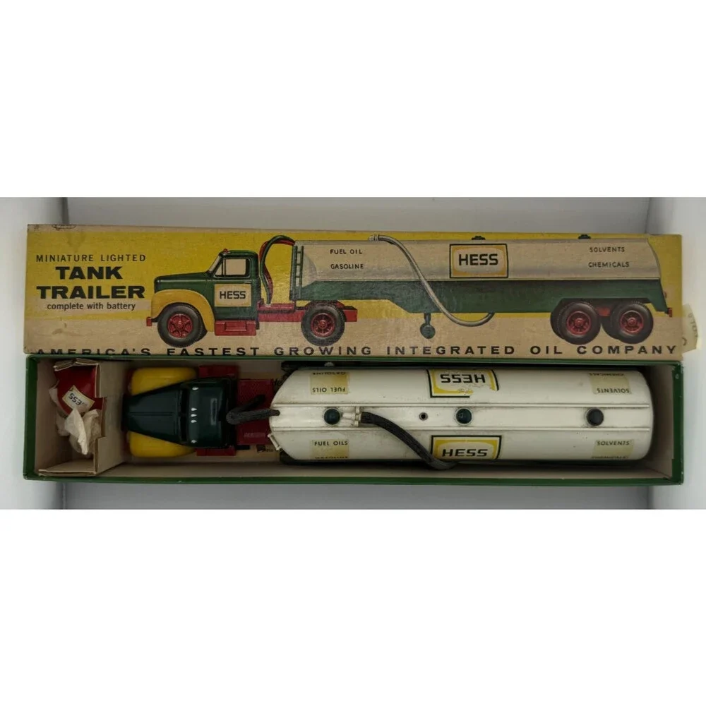 1964/65 Hess Tanker Truck,Complete in Box card, Funnel & Inserts Marx Toys